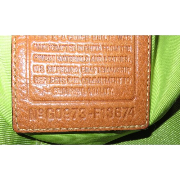 Coach 2009 Soho Signature C Jacquard Hobo Shoulder Bag Khaki Green Stripe 13674 - Picture 8 of 15